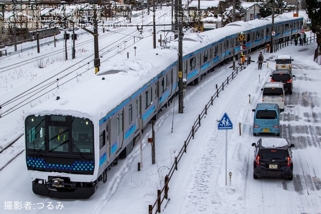 【JR東】仙石線のE131系800番台センN13編成がJ-TREC新津事業所を出場し試運転（3枚目）