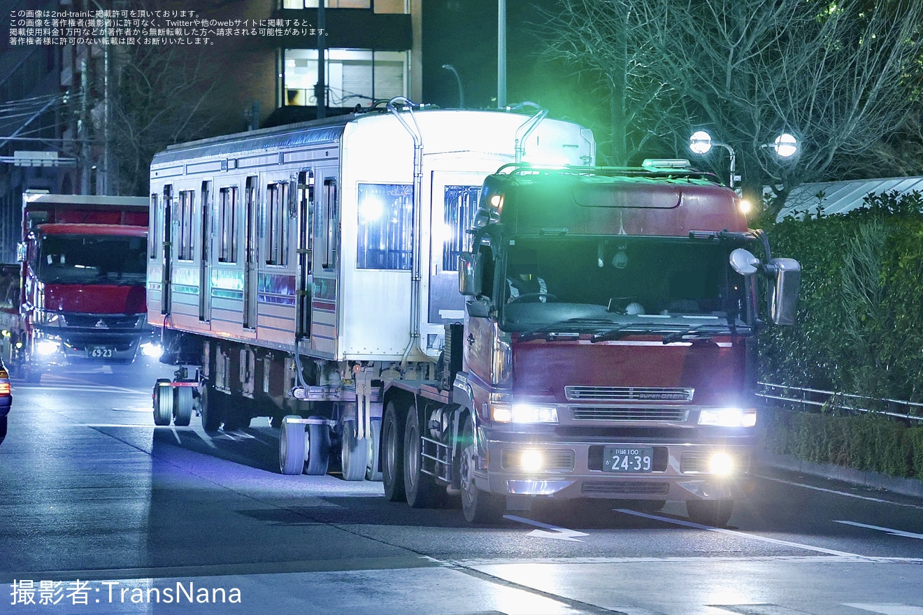 【東急】9000系9009Fデハ9409号車長津田車両工場から陸送の拡大写真
