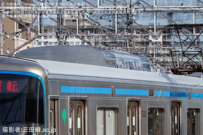 【都営】6300形6328編成志村車両検修場出場試運転を不明で撮影した写真