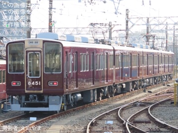 【阪急】8300系8331Fが嵐山線用にワンマン運転対応工事を実施した姿で4連化