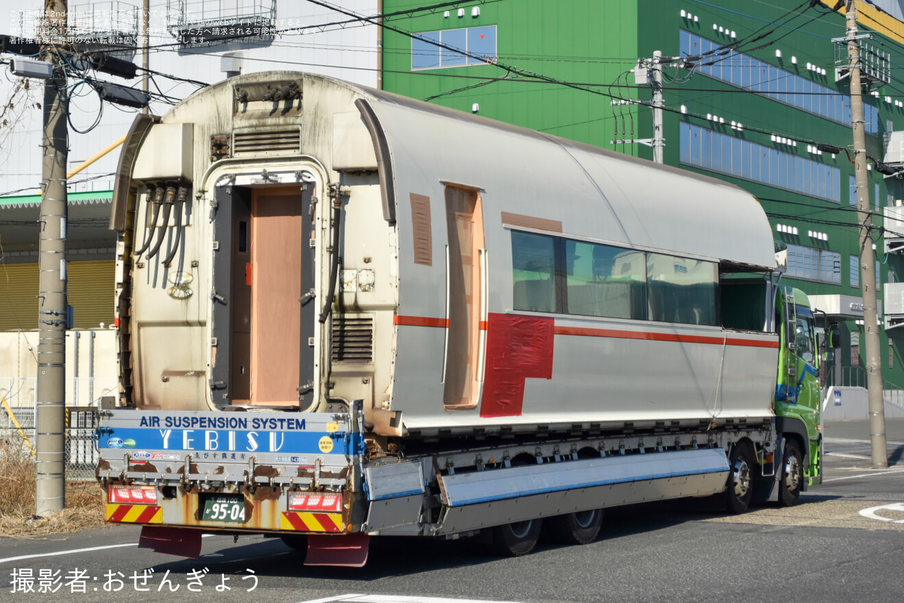 【小田急】50000形50001F 50901号車が大野総合車両所より搬出の拡大写真