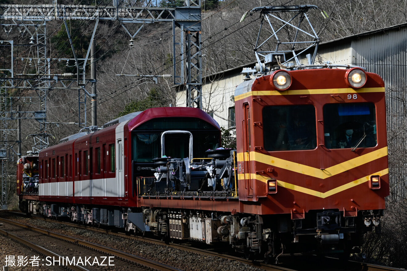 【近鉄】6A系6A01五位堂検修車庫入場回送の拡大写真