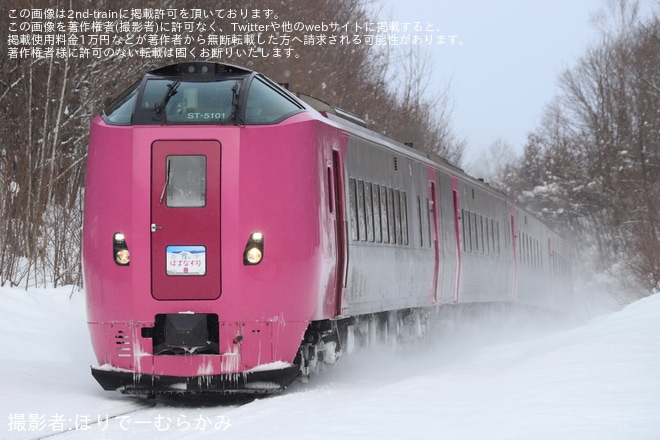 【JR北】臨時特急「雪のはまなす号」運行を不明で撮影した写真