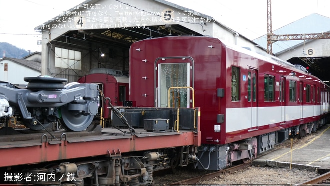 【近鉄】6A系の第1編成が近畿車輛から陸路で高安検修場へ搬入を不明で撮影した写真
