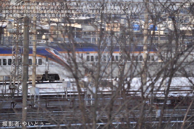 【JR東】E3系L68編成が新潟新幹線車両センターの解体線へ - 新潟新幹線車両センター付近にて撮影