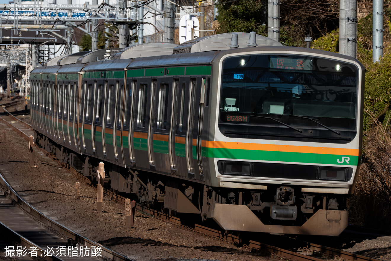 【JR東】E231系U109編成東京総合車両センター入場回送の拡大写真