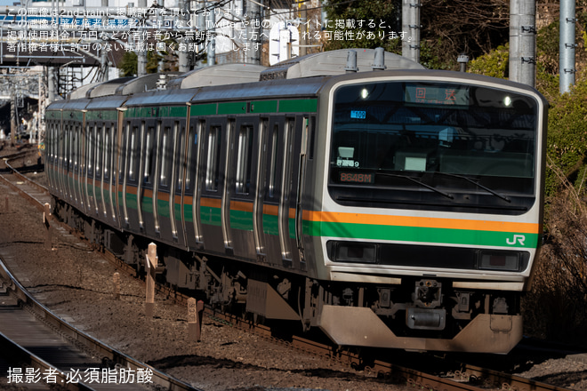【JR東】E231系U109編成東京総合車両センター入場回送（1枚目）