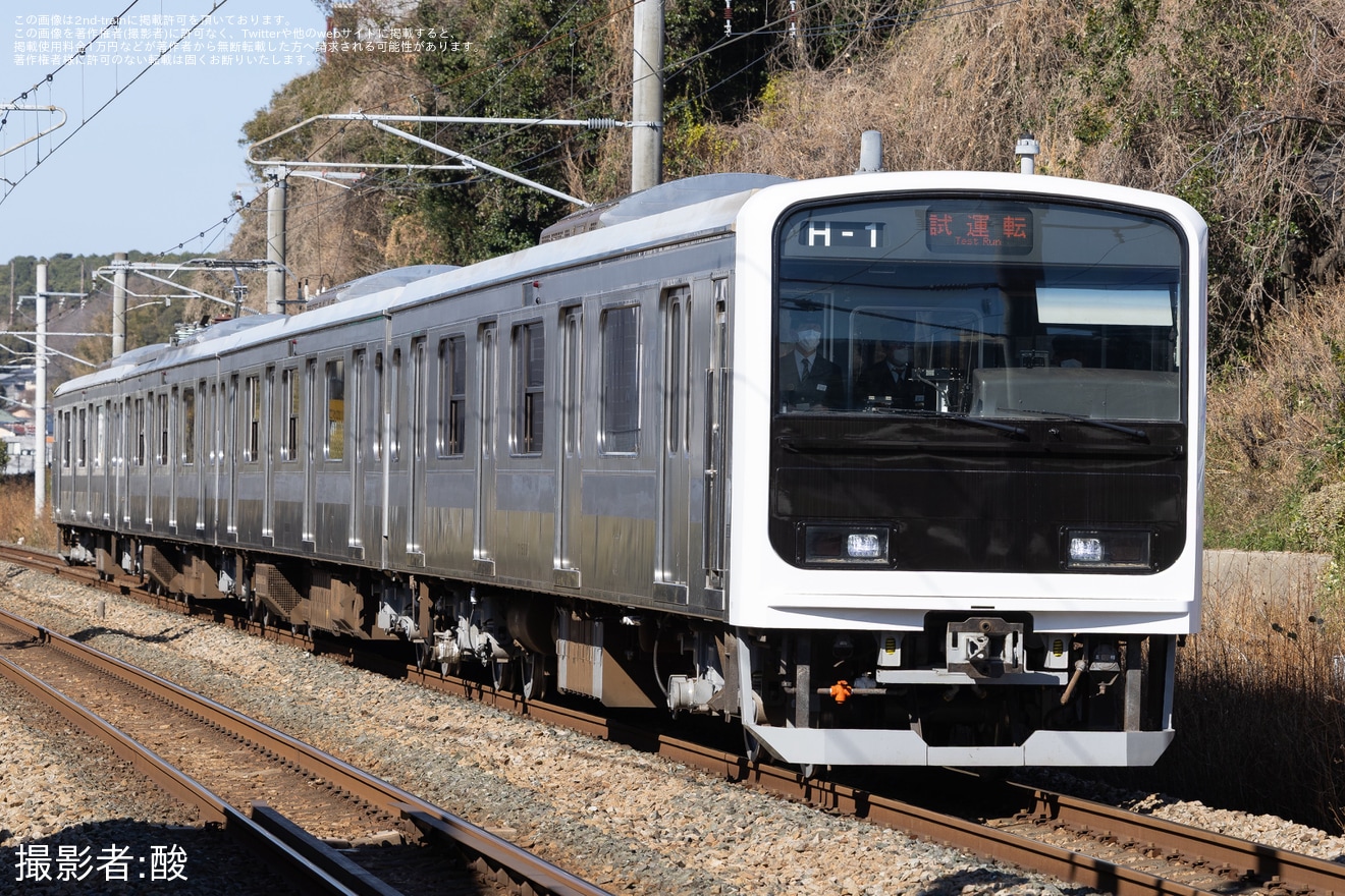 【JR九】501系(旧E501系)H-1編成小倉総合車両センター出場試運転の拡大写真