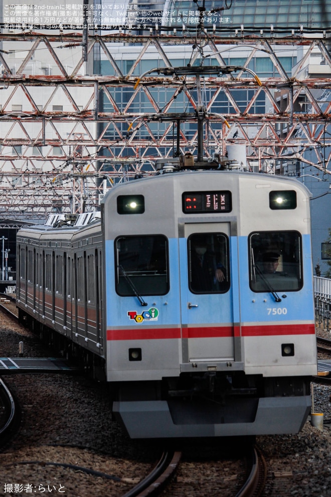 【東急】1000系1019F長津田車両工場出場試運転を不明で撮影した写真