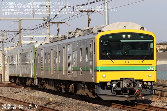 【JR東】キハ111-207+キハ112-207郡山総合車両センターへ廃車配給を不明で撮影した写真