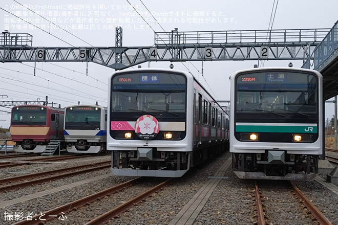 【JR東】「～常磐線を支える車両たち～車両撮影会」開催を内原電留線で撮影した写真