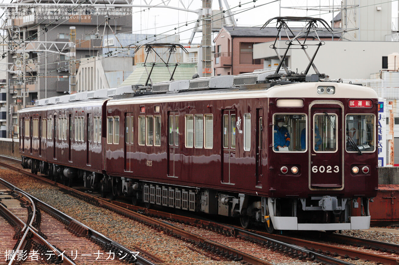 【阪急】6000系6023F ブレーキ減速度測定試運転の拡大写真