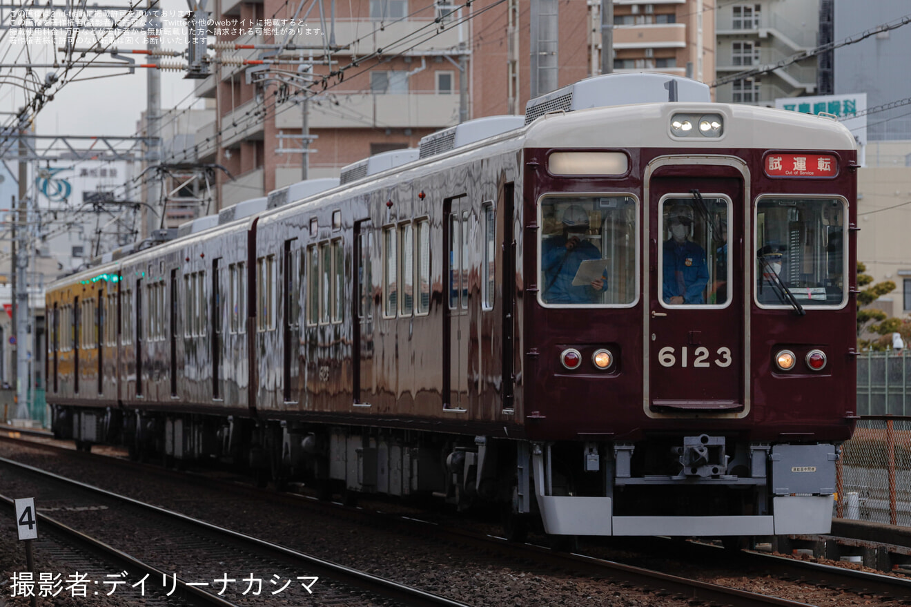 【阪急】6000系6023F ブレーキ減速度測定試運転の拡大写真
