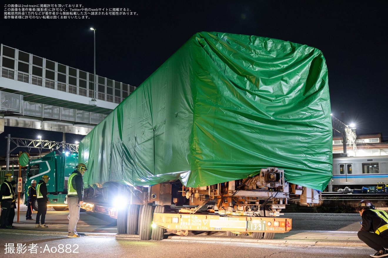 【メトロ】6000系ハイフン車が新木場車両基地から深川検車区行徳分室まで陸送の拡大写真