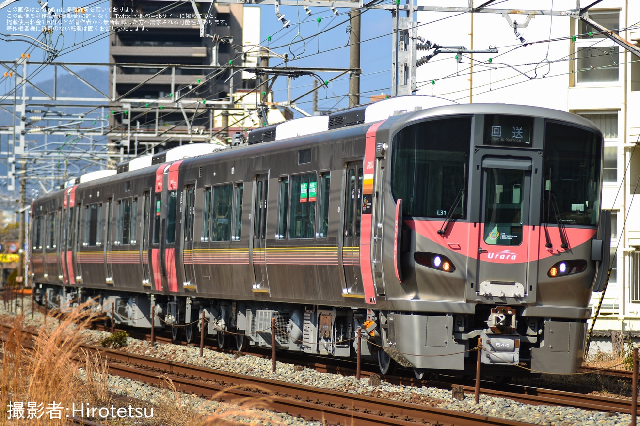 【JR西】227系L31編成が下関から疎開返却回送の拡大写真