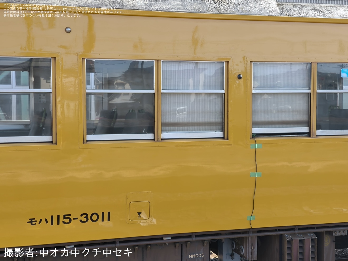 【JR西】 115系N-11編成下関総合車両所本所構内試運転の拡大写真