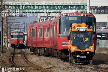 【名鉄】6800系6810Fと6500系6501Fが東名古屋港へ回送