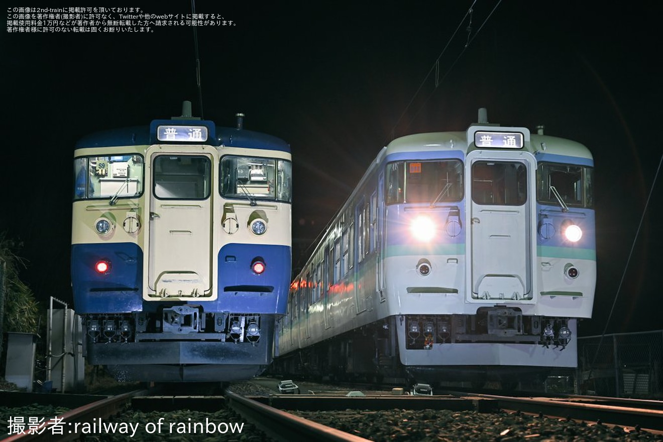 【しな鉄】「プロジェクト115」特別企画として、戸倉駅構内で「115系夜間撮影会」を開催の拡大写真