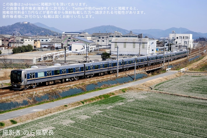 【JR西】321系D25編成網干総合車両所本所出場試運転を網干〜竜野間で撮影した写真