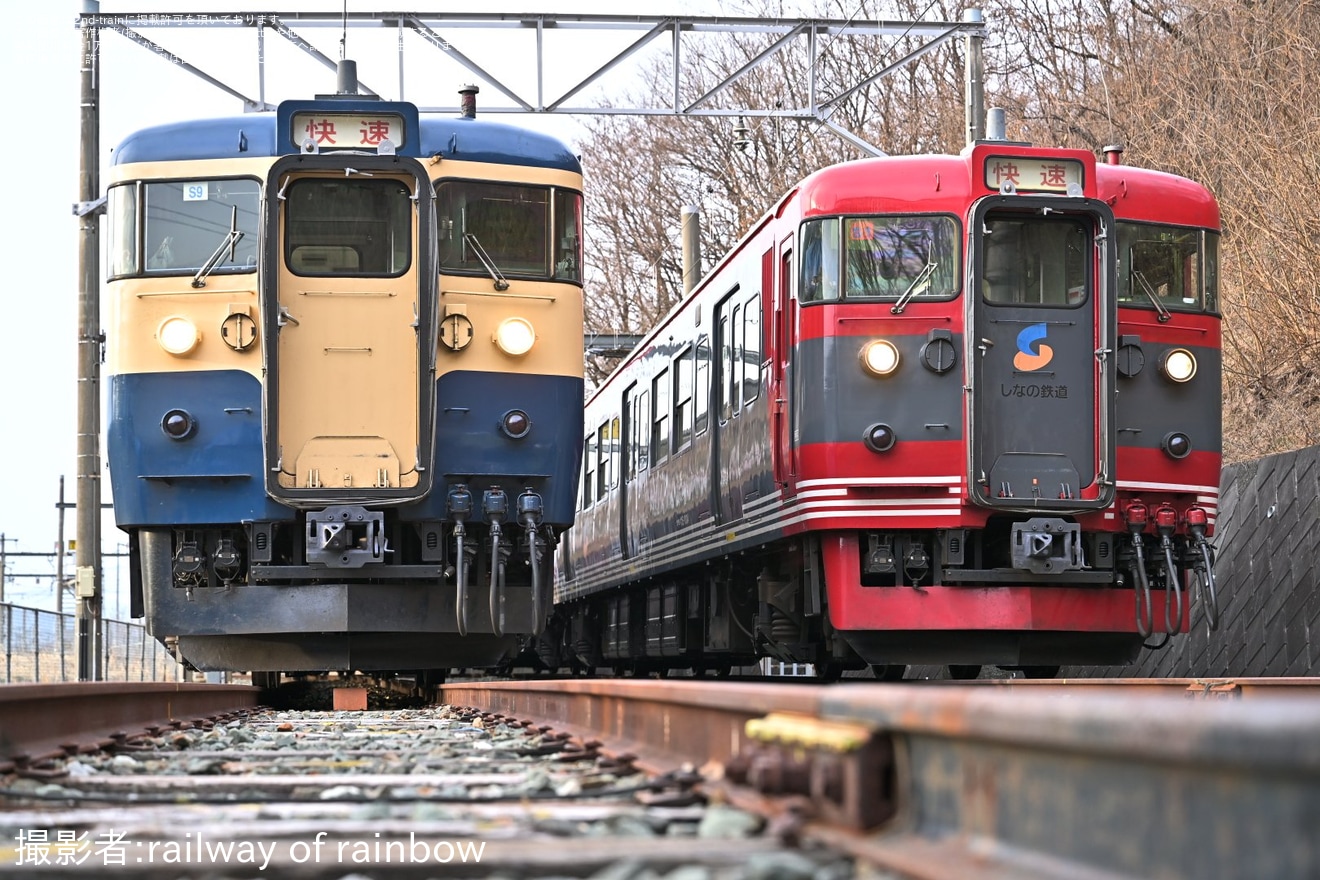 【しな鉄】「プロジェクト115」特別企画として、戸倉駅構内で「115系夜間撮影会」を開催の拡大写真