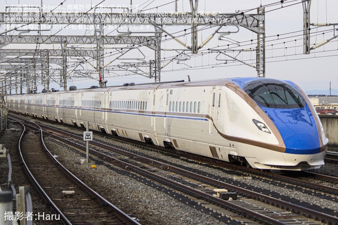 【JR東】E7系F39編成新幹線総合車両センター出場北上試運転 - 古川駅にて撮影