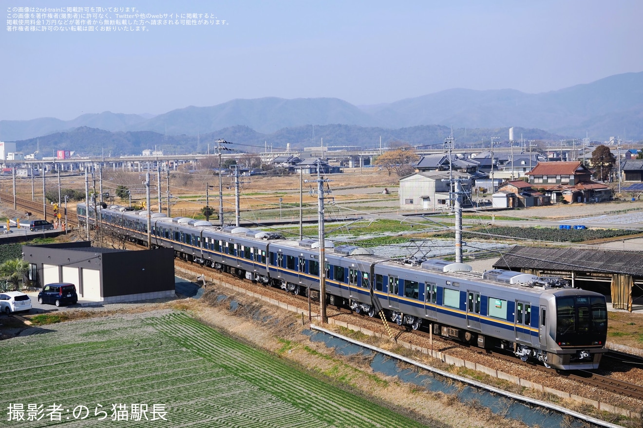 【JR西】321系D25編成網干総合車両所本所出場試運転の拡大写真