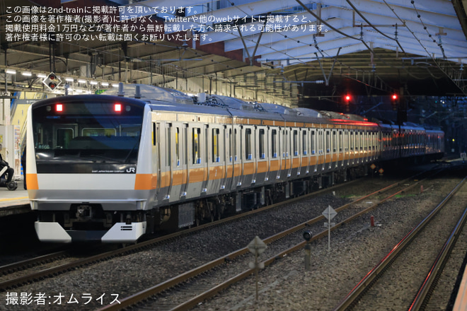 【JR東】E233系P523編成+青666秋田総合車両センター出場配給を新秋津駅で撮影した写真