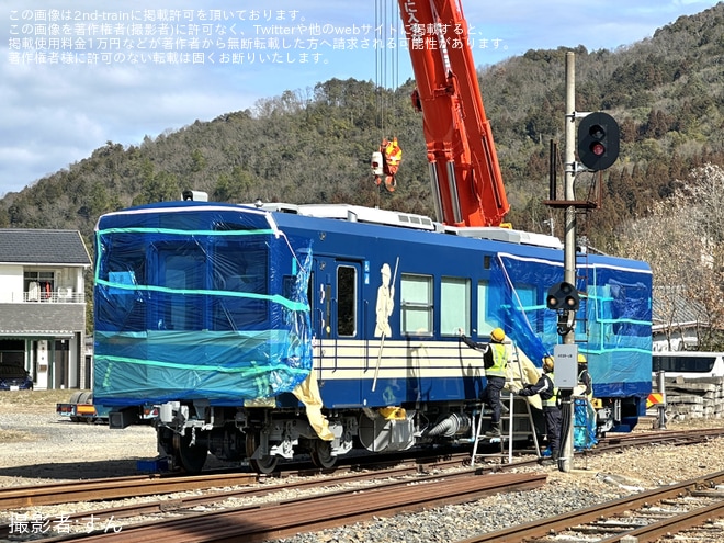 【長良川】ナガラ600形ナガラ603(清流号)が搬入（2枚目）