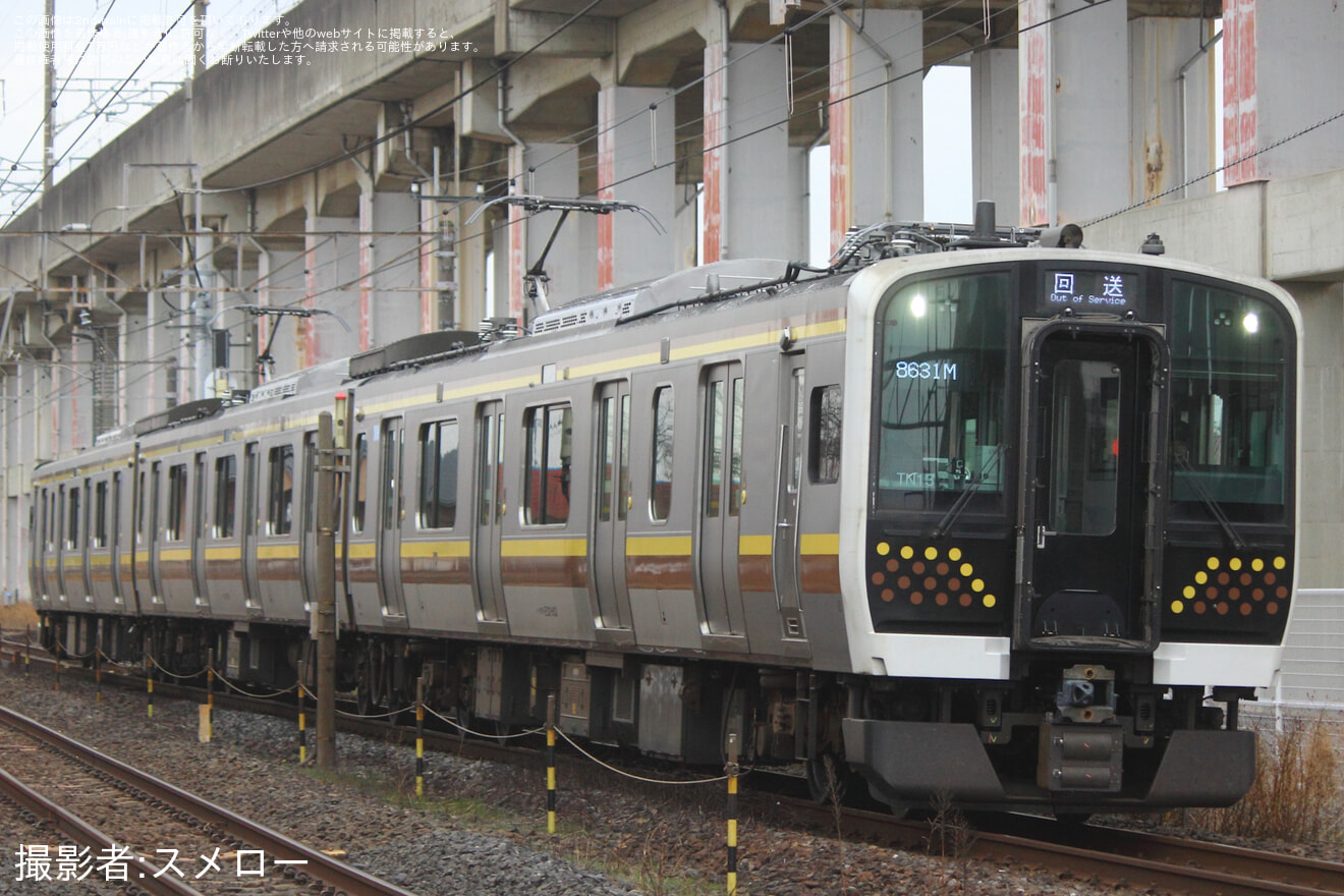 【JR東】E131系TN13編成大宮総合車両センター出場の拡大写真