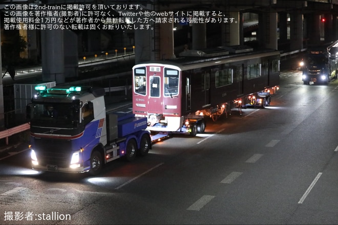 【阪急】2300系2306F正雀搬入陸送を不明で撮影した写真