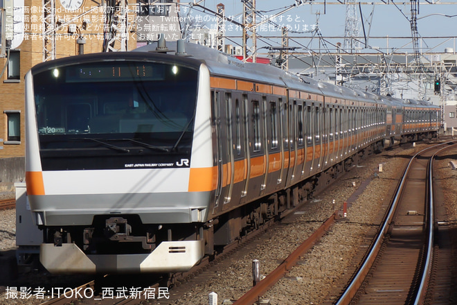 【JR東】E233系T20編成が東京総合車両センターを出場 - 吉祥寺駅にて撮影