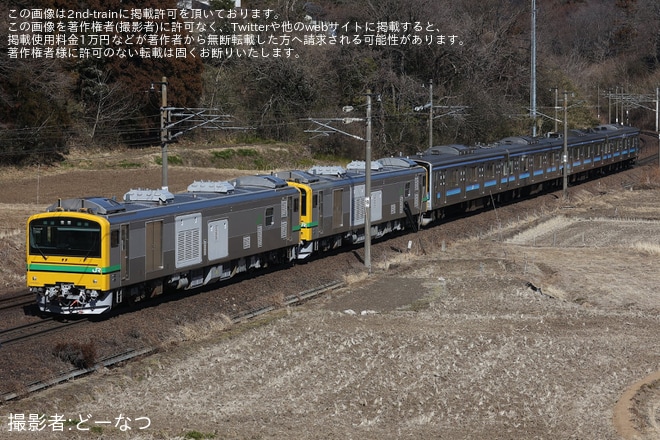 【JR東】205系センM12編成郡山総合車両センターへ配給輸送を不明で撮影した写真