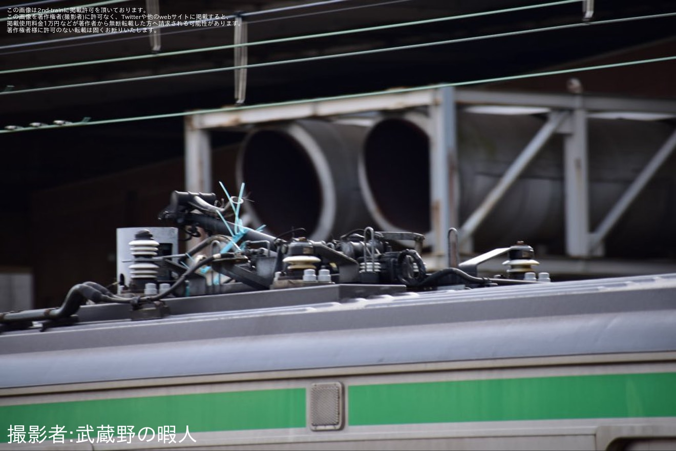 【JR東】宇都宮線の古河〜野木間で架線当該のE233系U619編成大宮総合車両センター入場回送の拡大写真