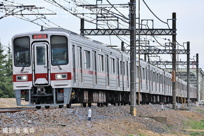 【東武】30000系31601F+31401F川越整備所出場回送を不明で撮影した写真