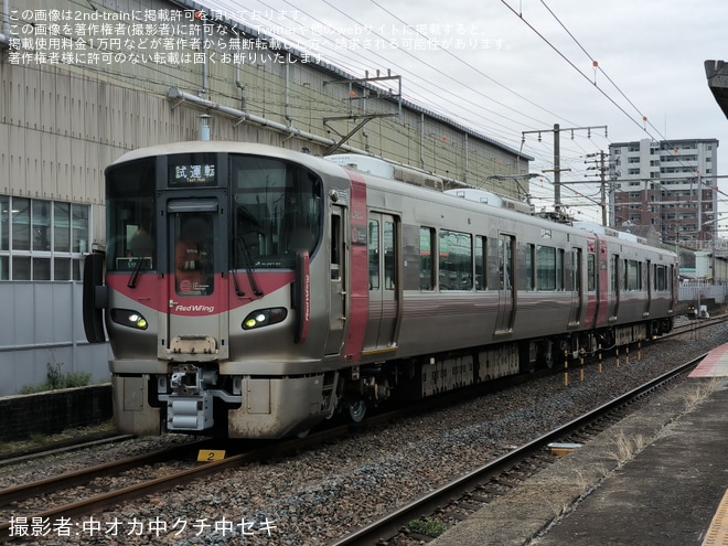 【JR西】 227系S19編成下関総合車両所本所構内試運転を不明で撮影した写真