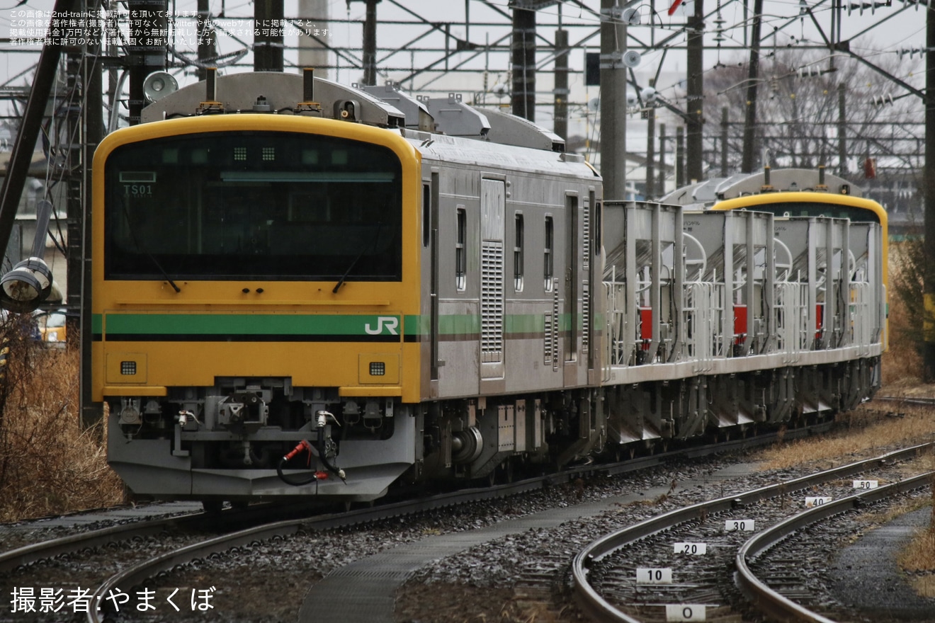 【JR東】GV‐E197系TS01編成郡山総合車両センター入場回送の拡大写真