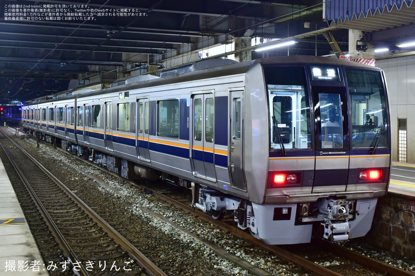 【JR西】207系S62編成網干総合車両所本所出場回送の拡大写真