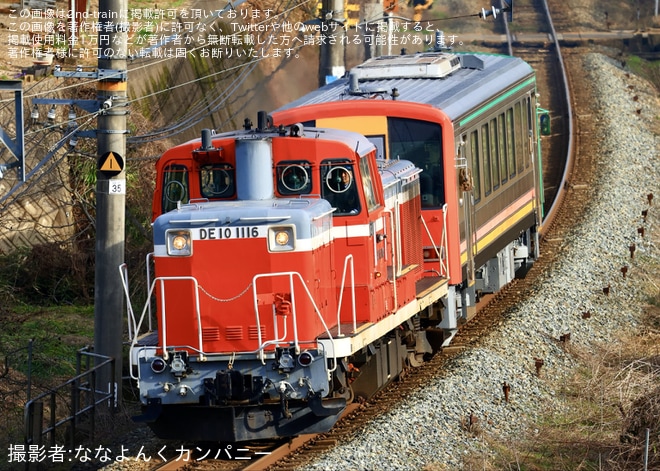 【JR西】キハ120-349が後藤総合車両所本所を出場し配給輸送（1枚目）