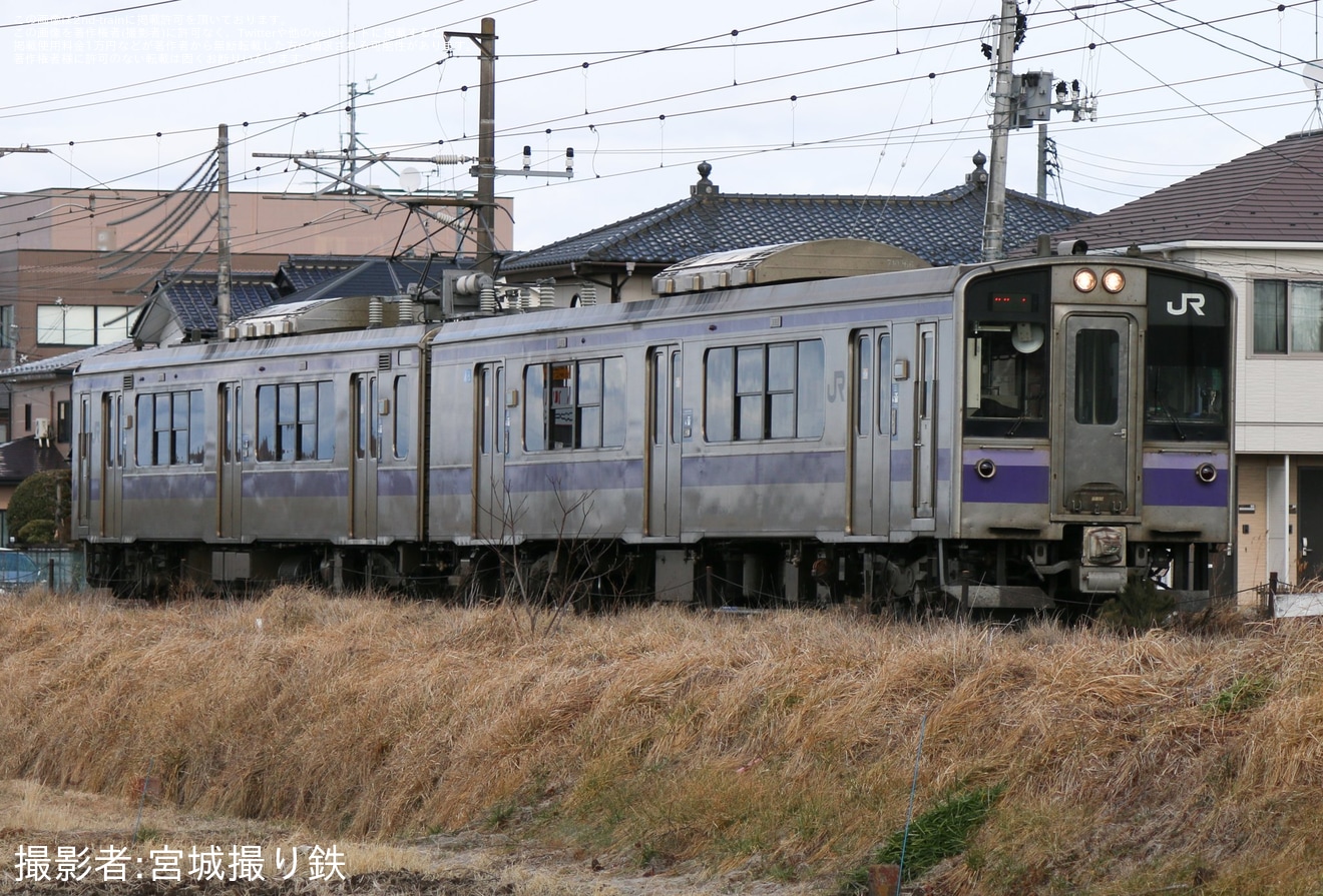 【JR東】701系1014編成郡山総合車両センター入場回送の拡大写真