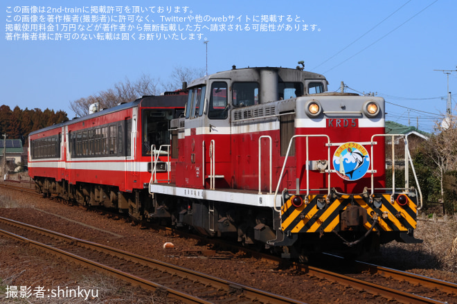 【鹿臨】「DL急行『大洗エメラルド号』神栖・奥野谷浜行き」ツアーが催行 - 鹿島大野～長者ケ浜潮騒はまなす公園前間にて撮影