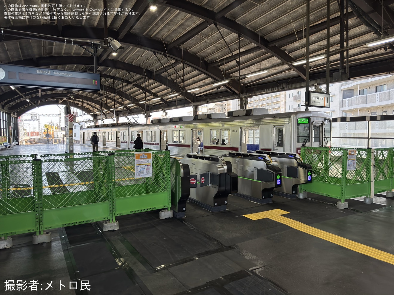 【東武】大師前駅に自動改札機を新設され西新井駅の「大師線専用改札」は撤去の拡大写真