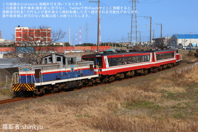 【鹿臨】「DL急行『大洗エメラルド号』神栖・奥野谷浜行き」ツアーが催行 - 奥野谷浜～神栖間にて撮影