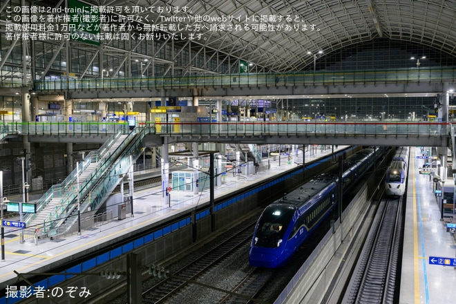 【Korail】次世代高速電車EMU-320（KTX-青龍）の量産車第1編成「1C7011編成」が初めて首都圏の光明へを不明で撮影した写真