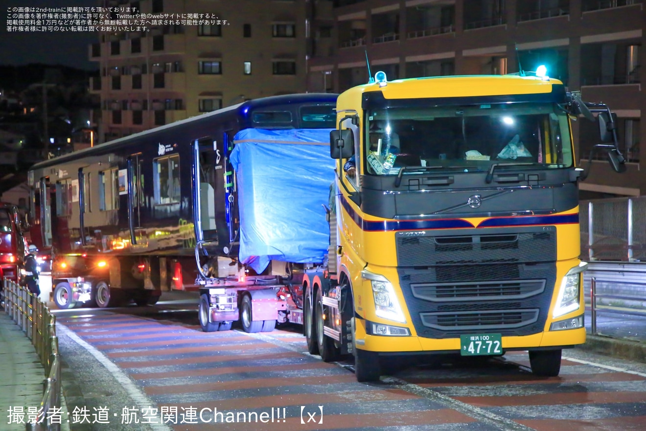 【相鉄】9000系9703F(クハ9703・モハ9107)廃車陸送の拡大写真