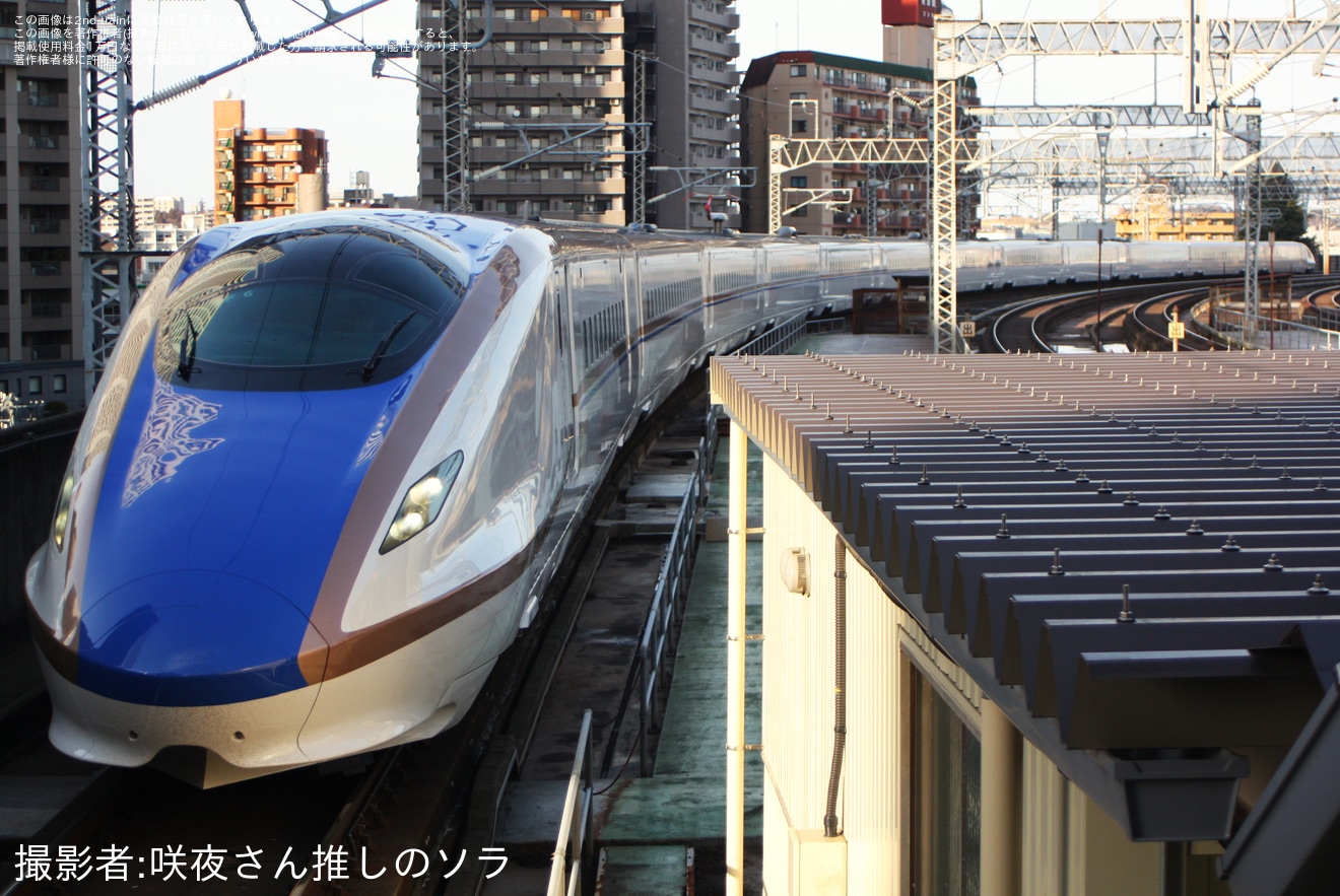 【JR東】E7系F6編成新幹線総合車両センター出場試運転(202603)の拡大写真