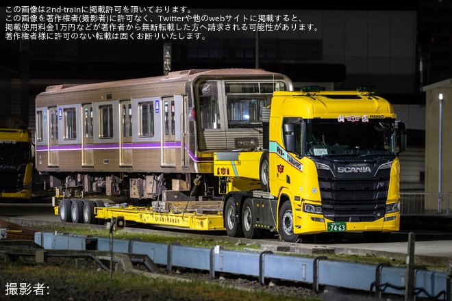 【大阪メトロ】22系22659F廃車陸送を不明で撮影した写真
