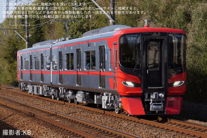 【名鉄】9100系9123F新車性能確認試運転を不明で撮影した写真