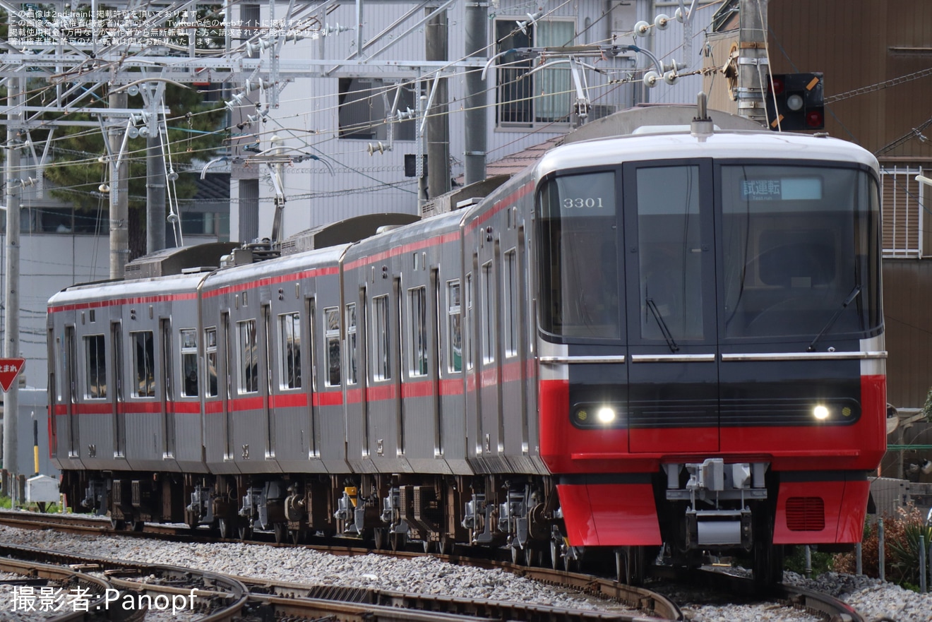 【名鉄】3300系3301F舞木検査場出場試運転 (202603)の拡大写真