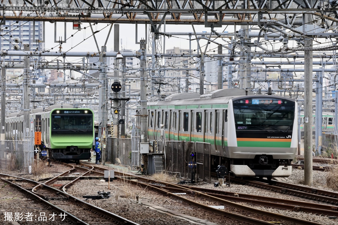 【JR東】E235系トウ44編成東京総合車両センターから出場の拡大写真