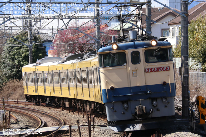 【西武】新101系1249F(ツートンカラー) 多摩川線車両交換甲種輸送を八王子～豊田間で撮影した写真